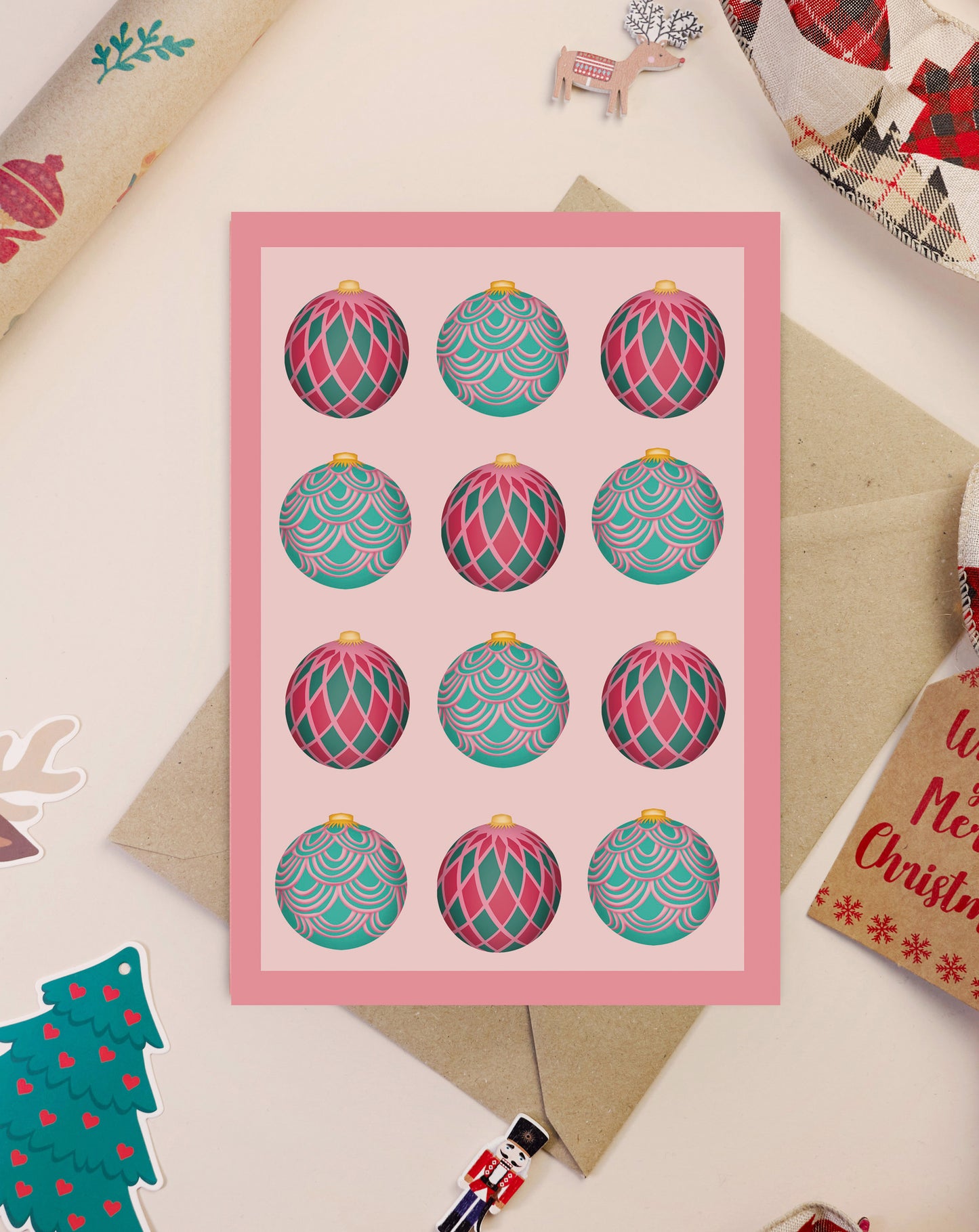 ‘Festive Bauble’ card