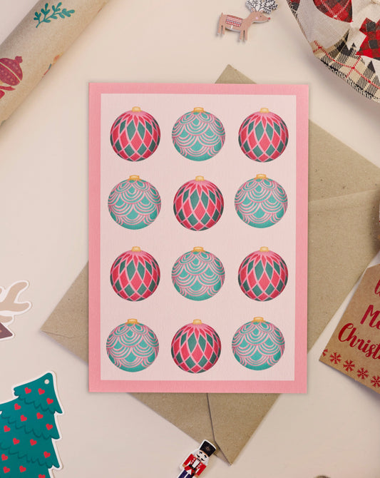 ‘Festive Bauble’ card