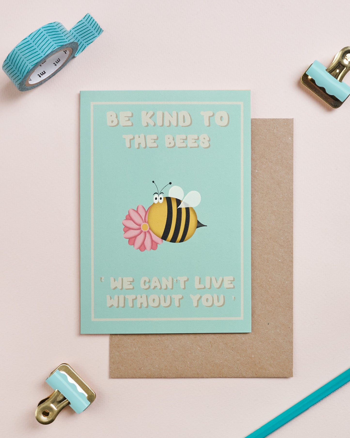 'Be kind to the bees' card