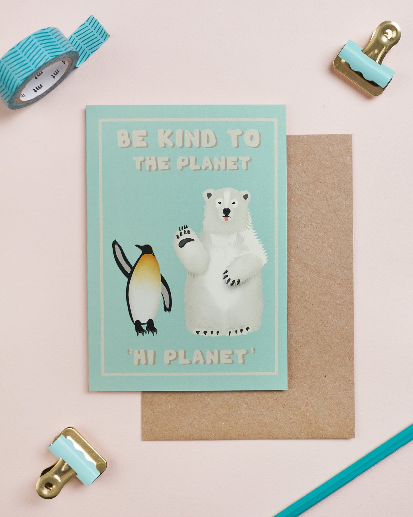 ‘Be kind to the planet’ card