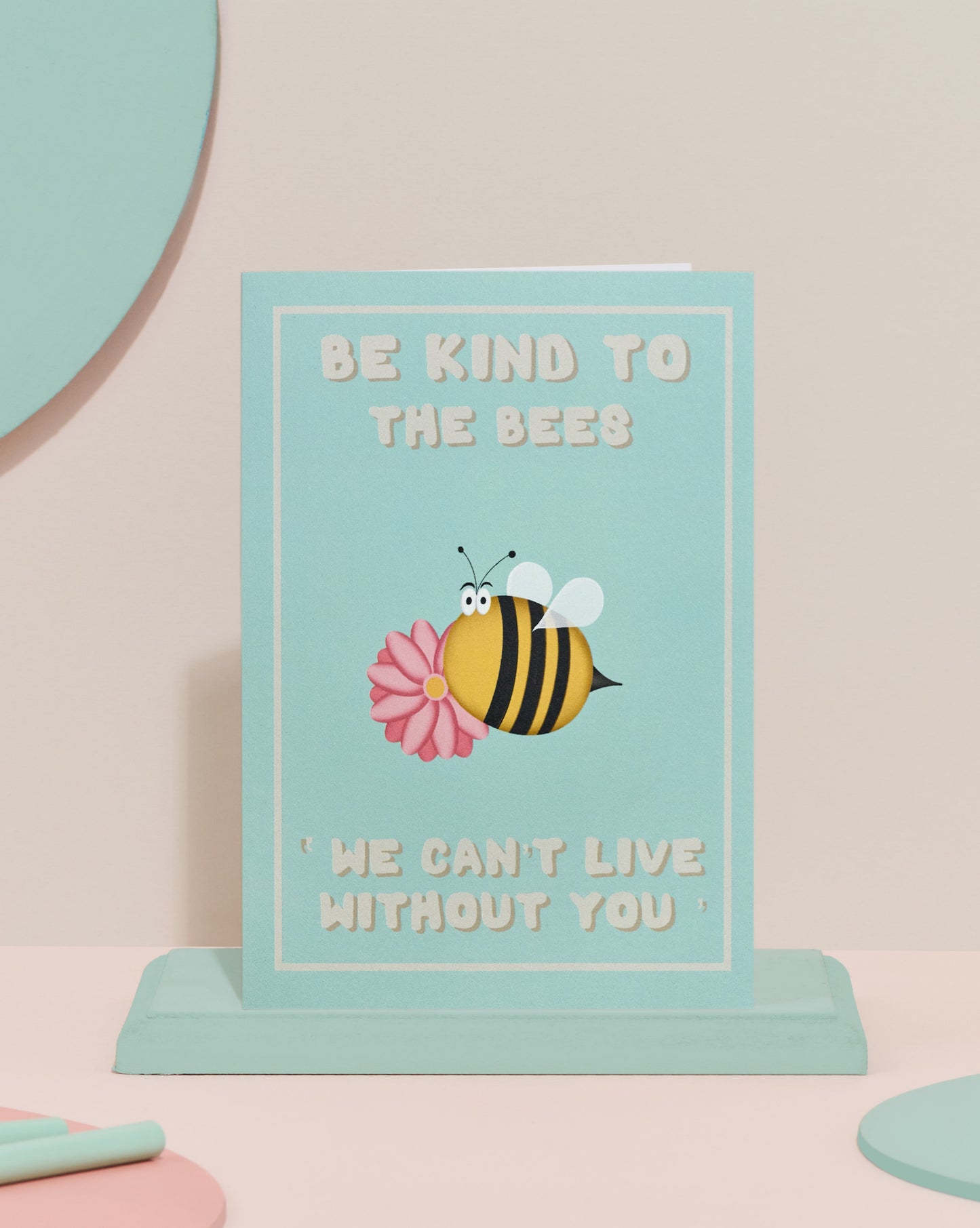 'Be kind to the bees' card