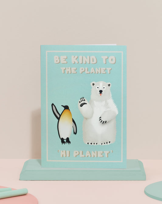 ‘Be kind to the planet’ card