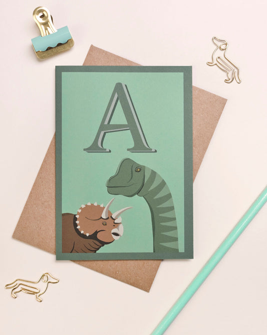 ‘Dino letter card’