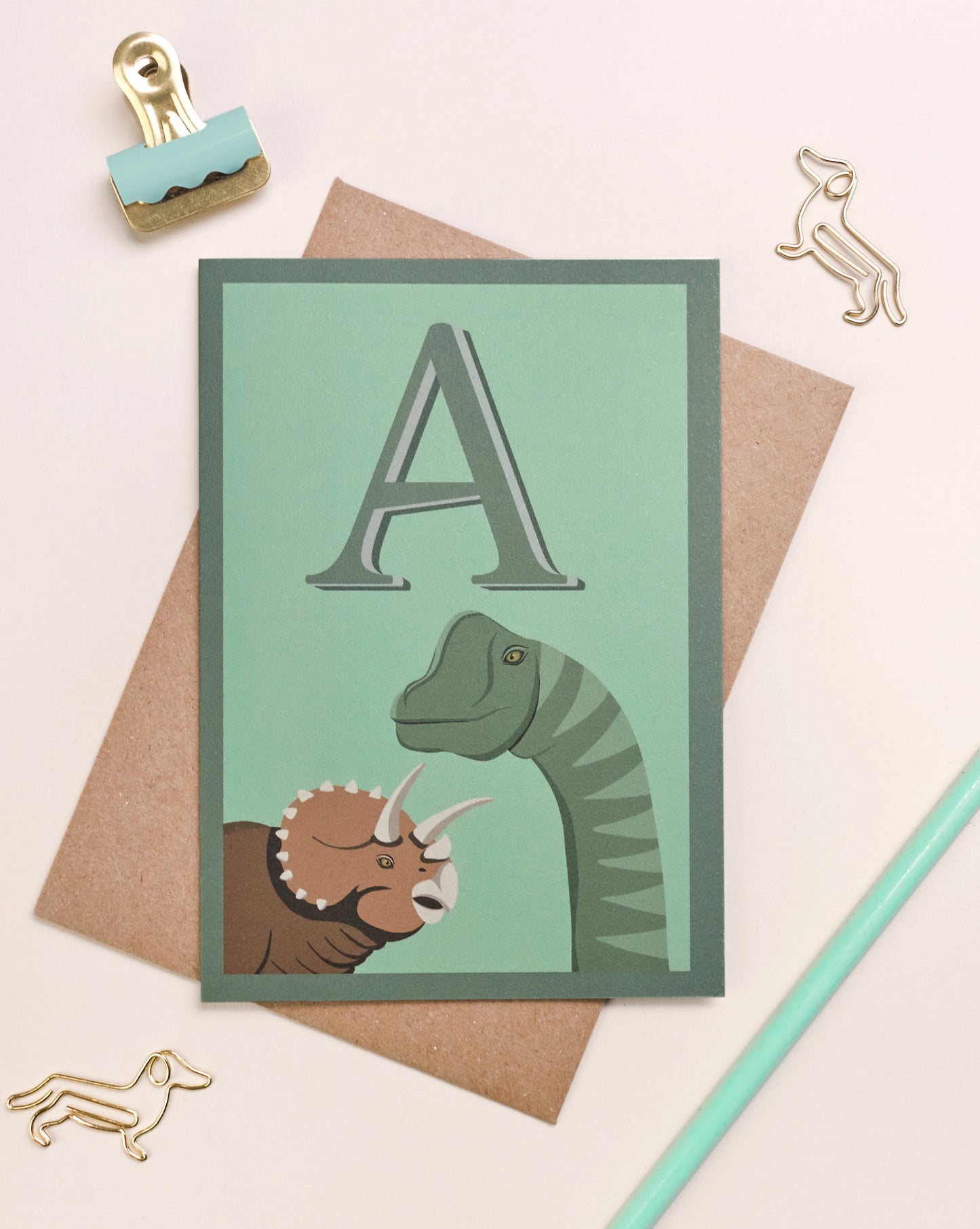 DINO LETTER CARDS