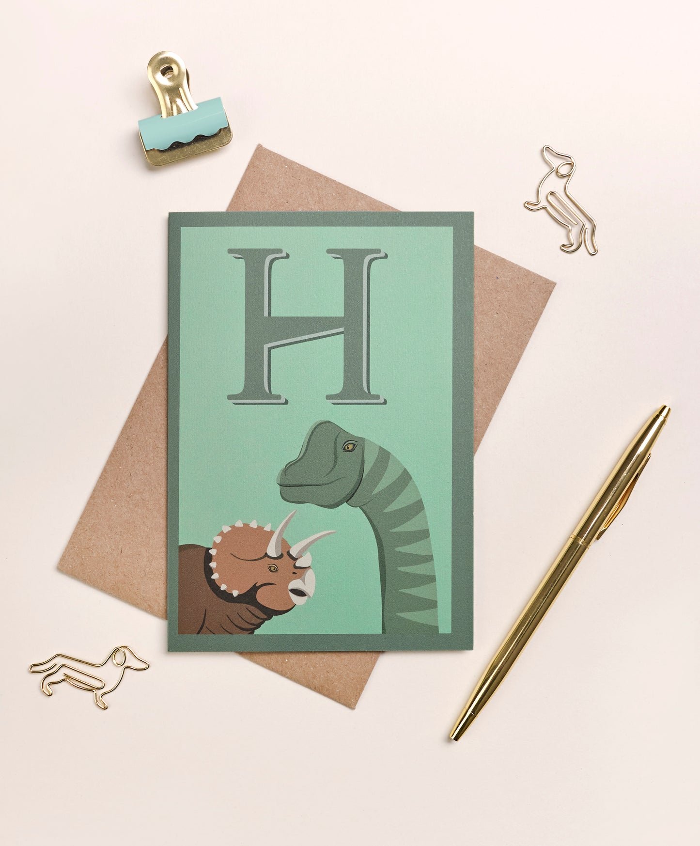 ‘Dino letter card’