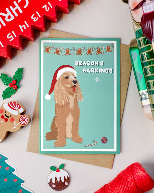 'Golden Spaniel' Christmas Card