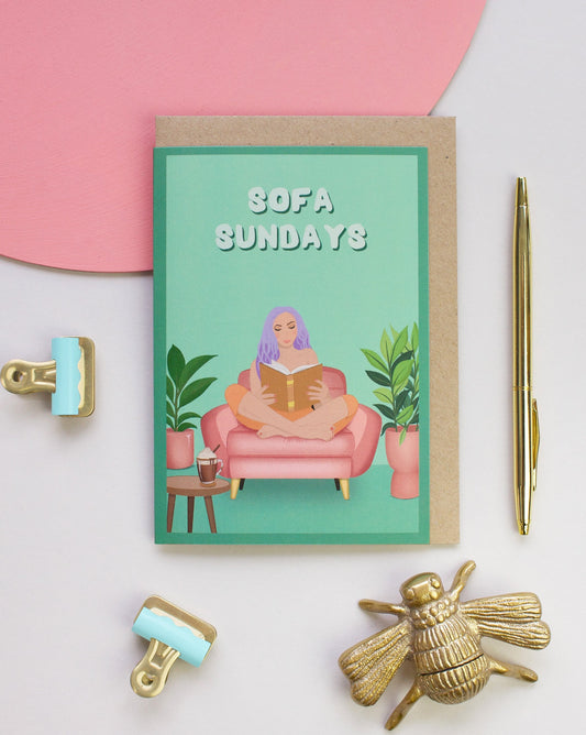 'Sofa Sundays' card