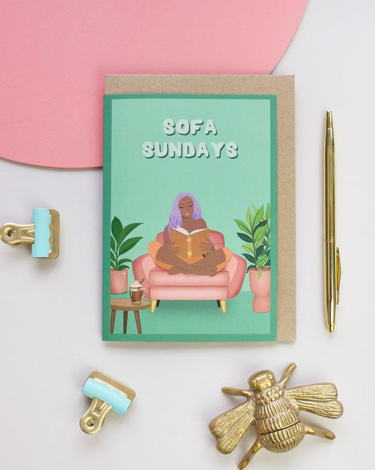 'Sofa Sundays' card