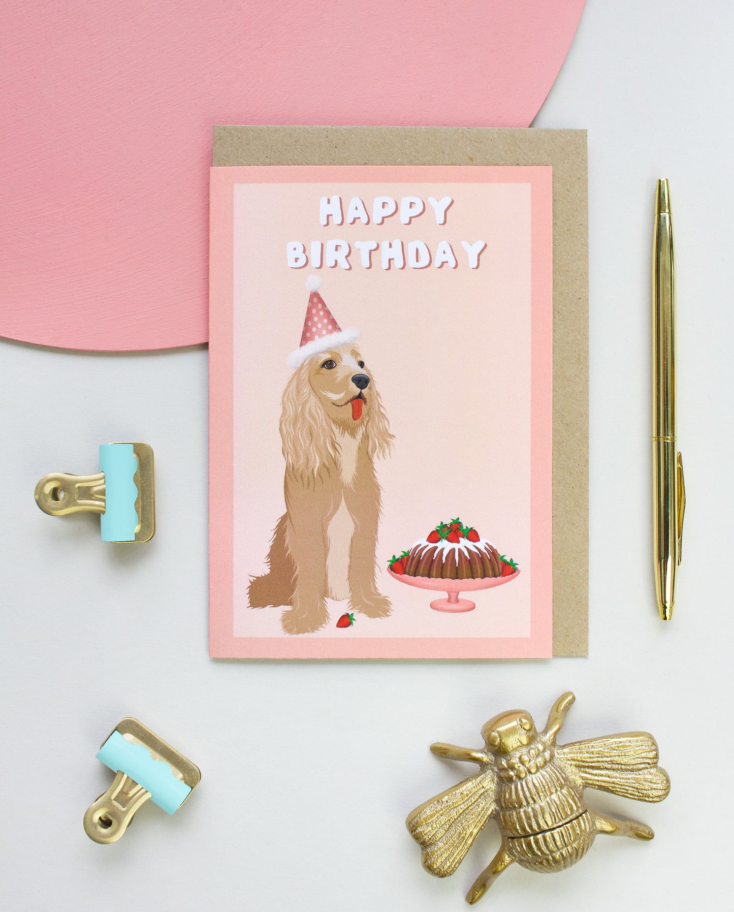 'Spaniel' Birthday card