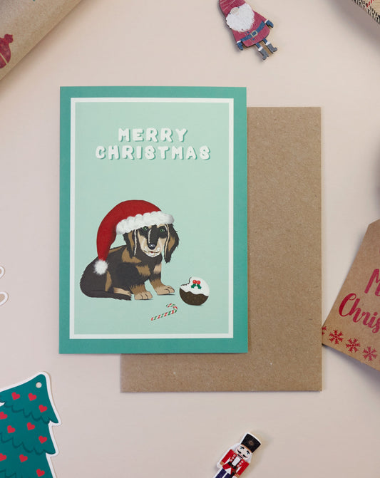 ‘Sausage seasons greetings’ card