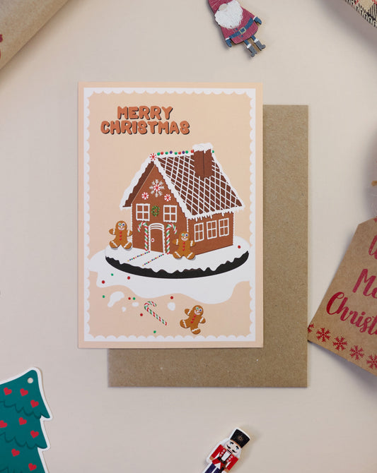 ‘Gingerbread house’ card