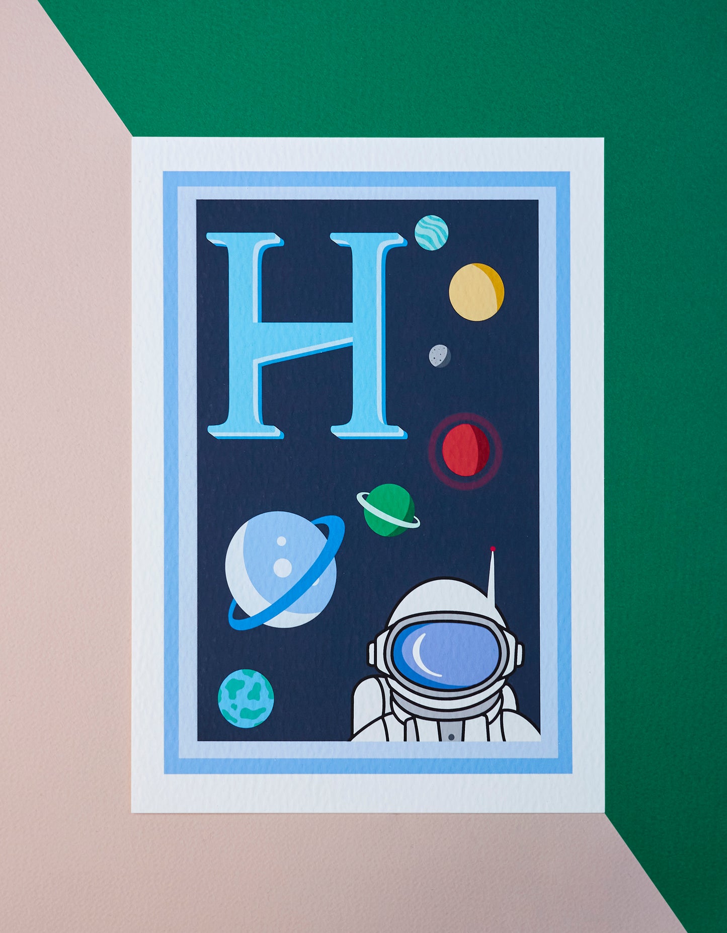 Space Print - various letters A4