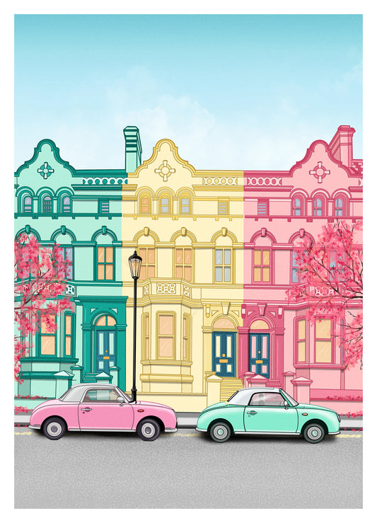 Notting Hill Houses Print A3