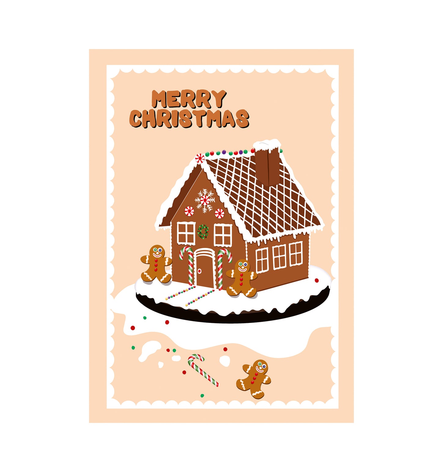 ‘Gingerbread house’ card