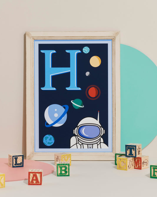 Space Print - various letters A4