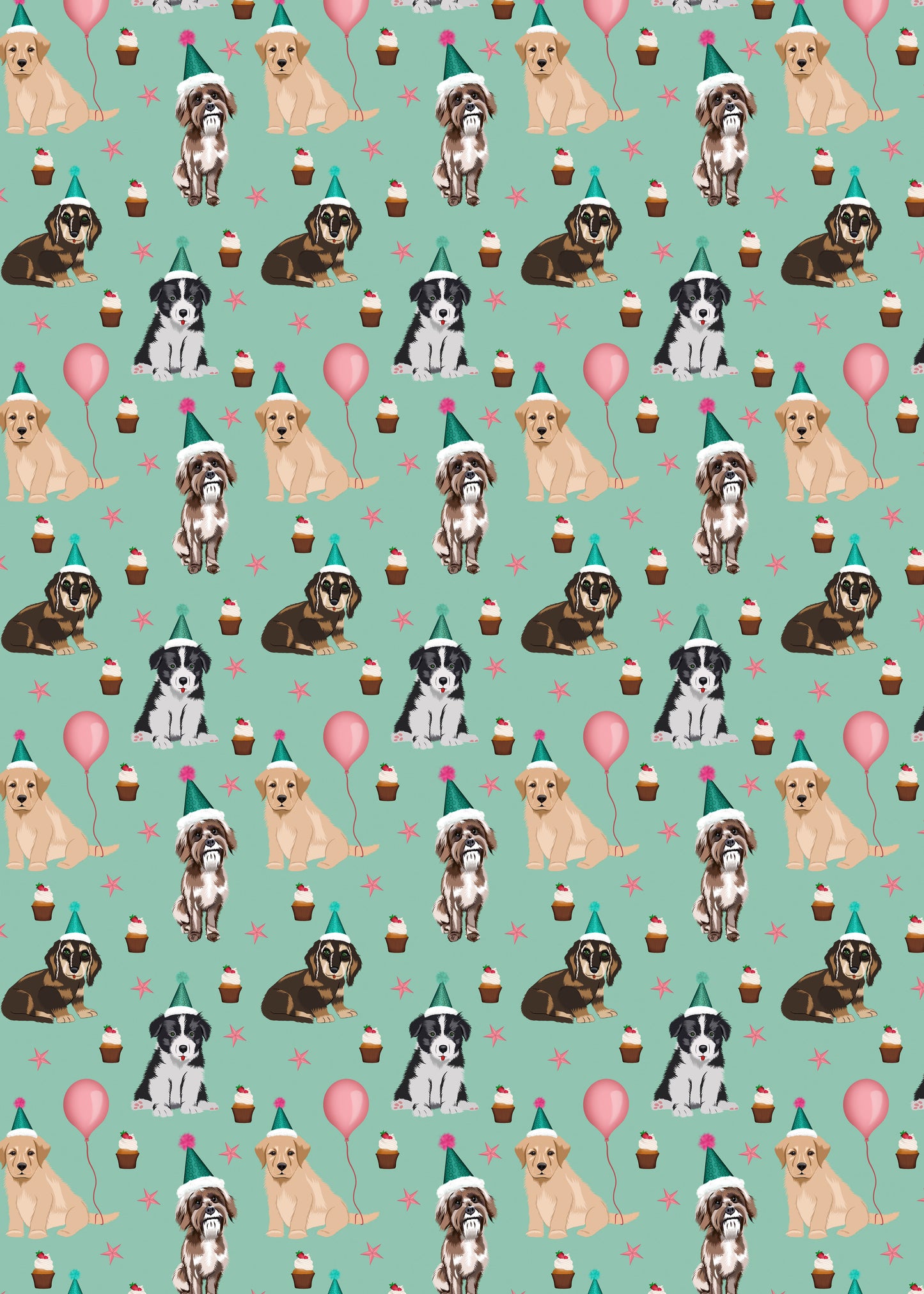 Birthday puppy gift wrap