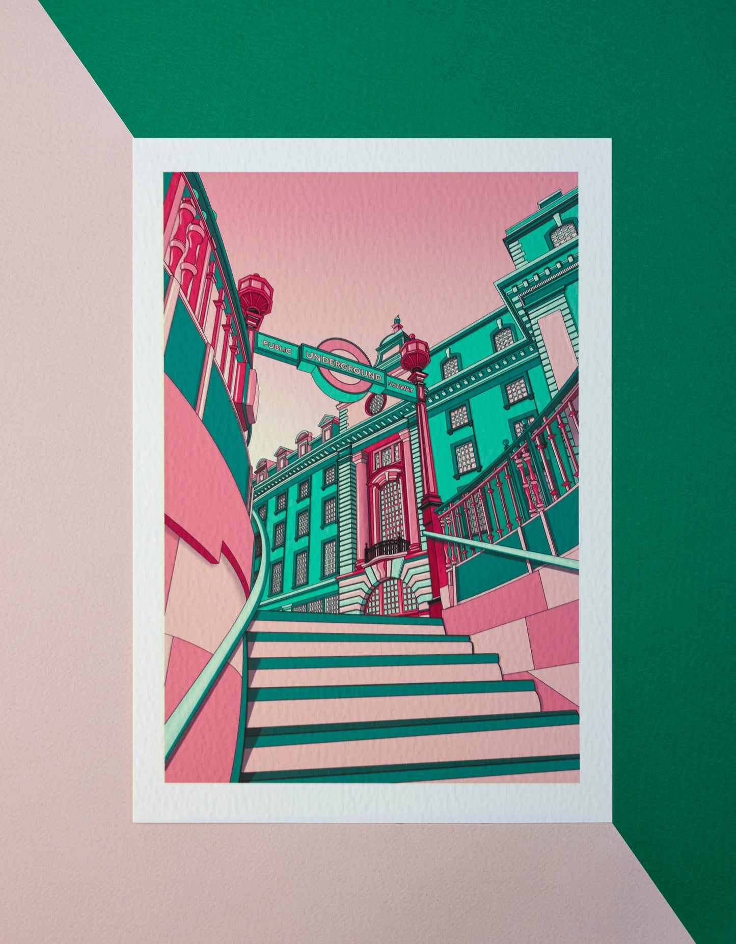 Piccadilly Steps print A4