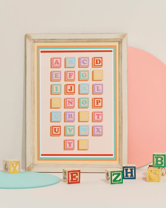 ‘Alphabet  blocks’ print