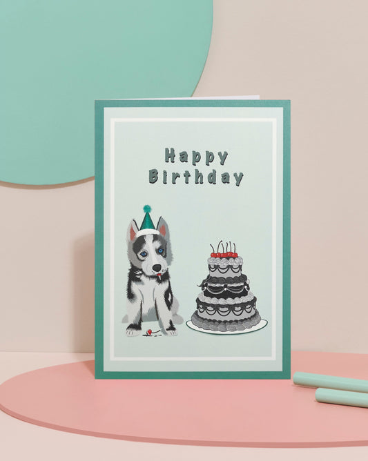 ‘Husky pup’ card