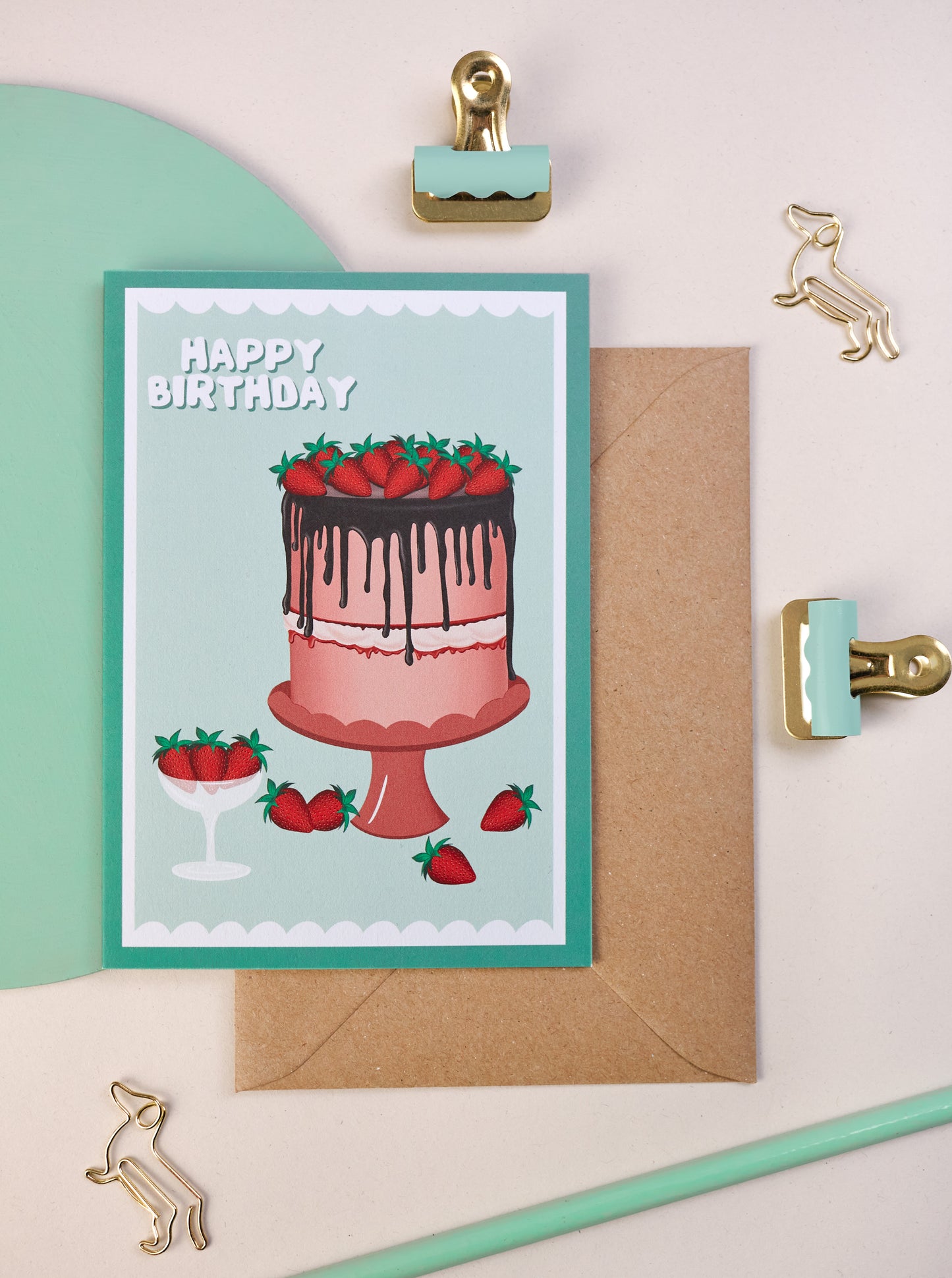 ‘Strawberries and cake’ card