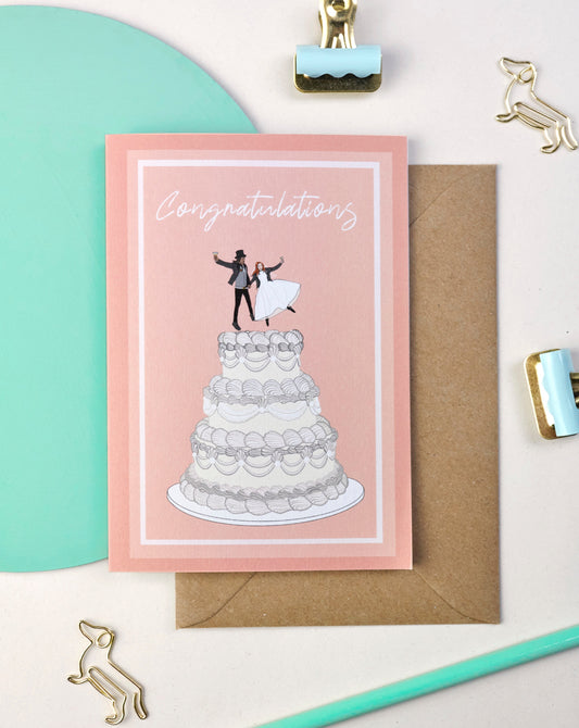 ‘Bride and groom’ congratulations card