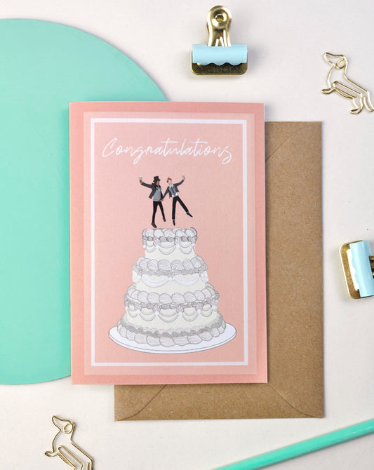 ‘Groom and groom’ congratulations card