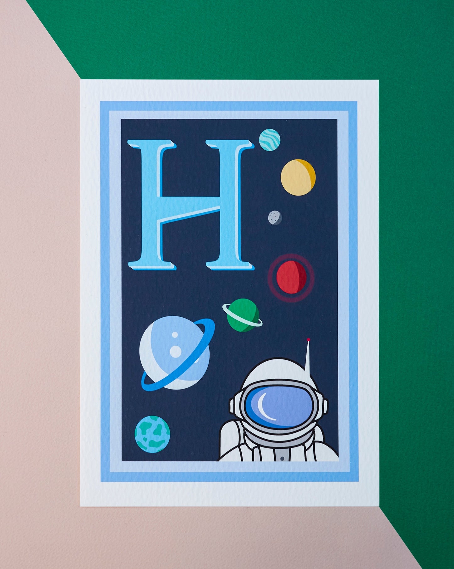 'Space letter' children’s print