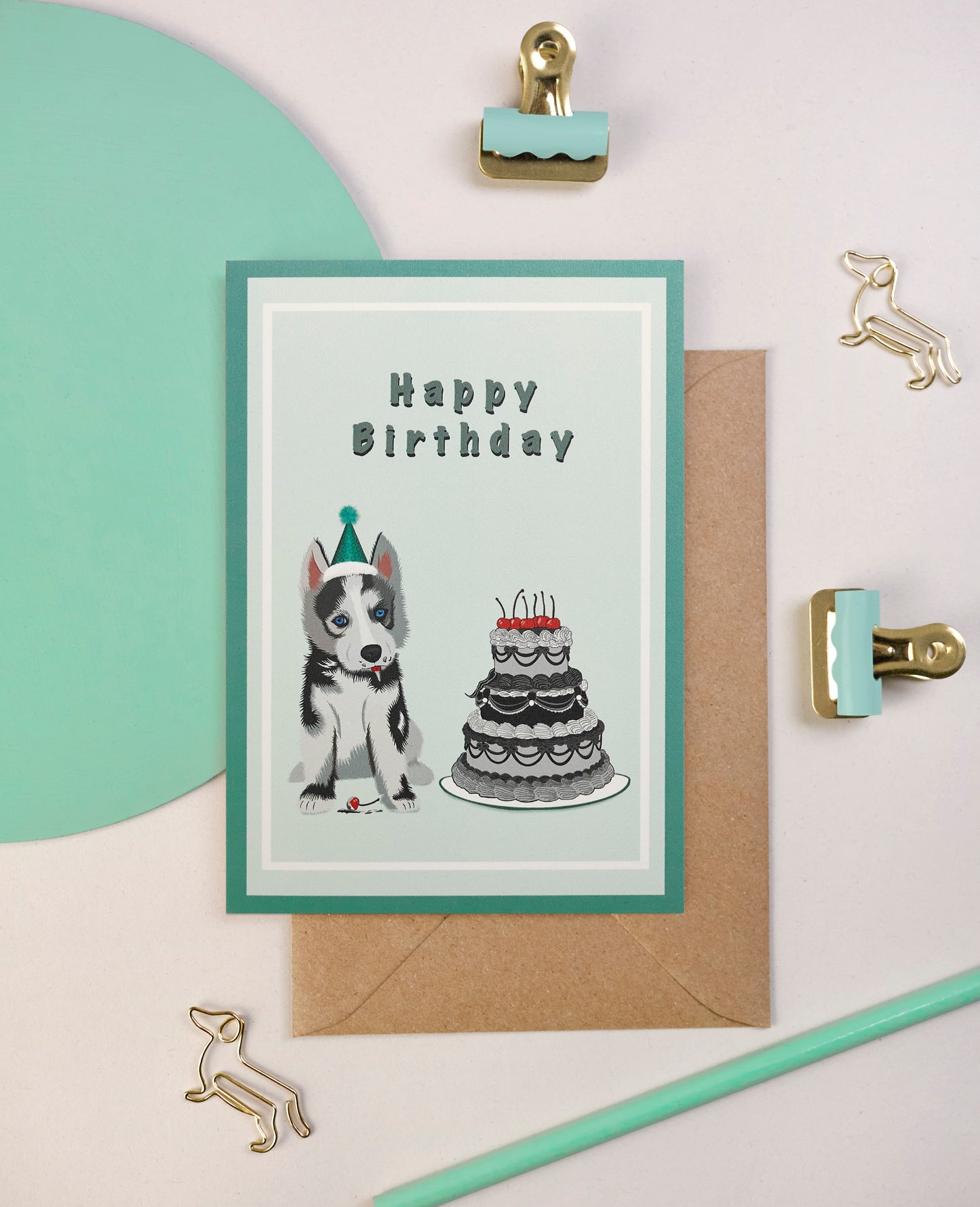 ‘Husky pup’ card