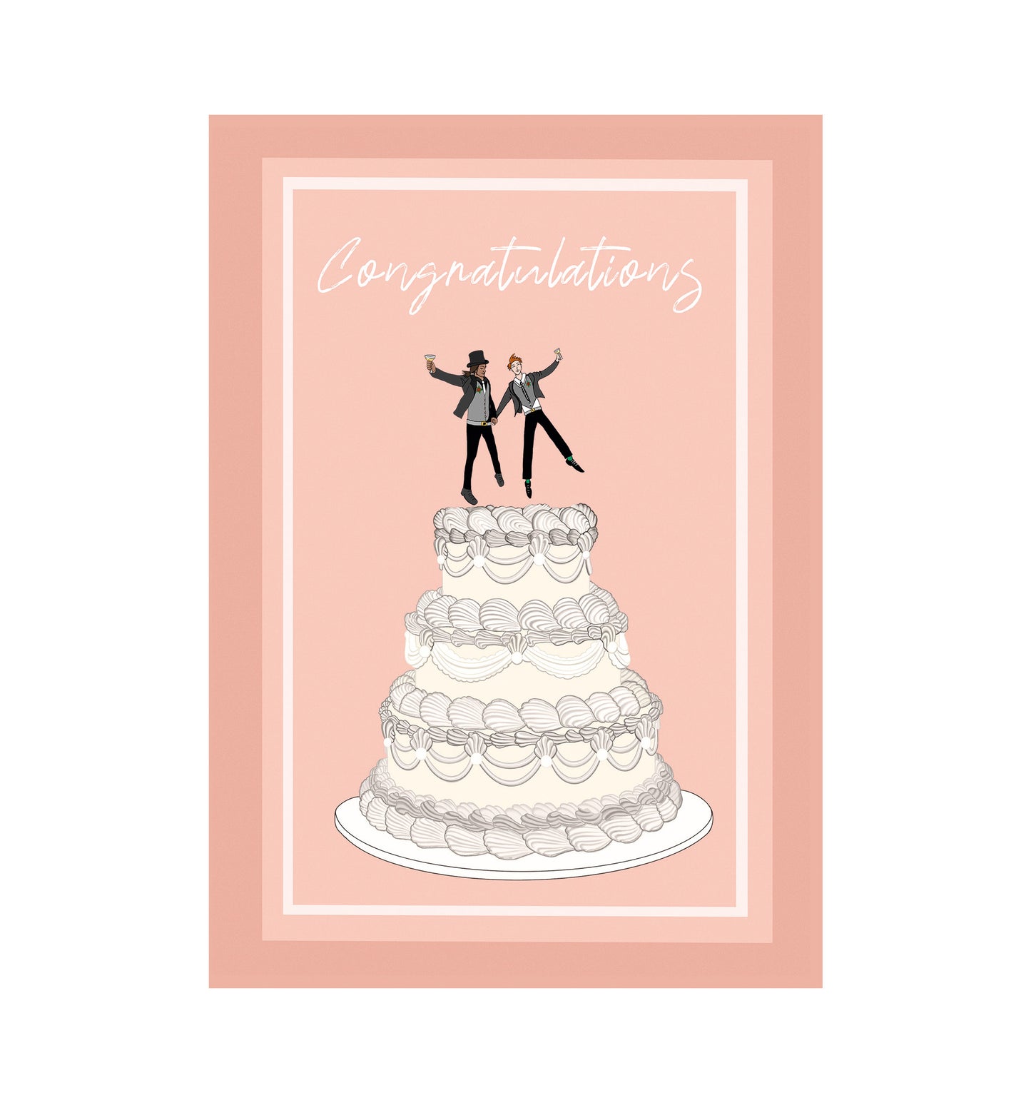 ‘Groom and groom’ congratulations card