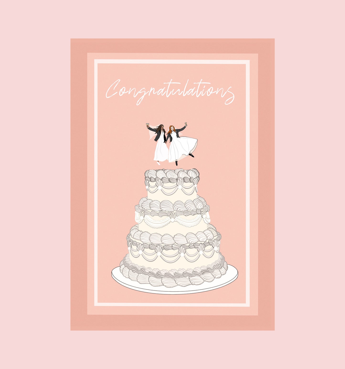 ‘Bride and bride’ congratulations card