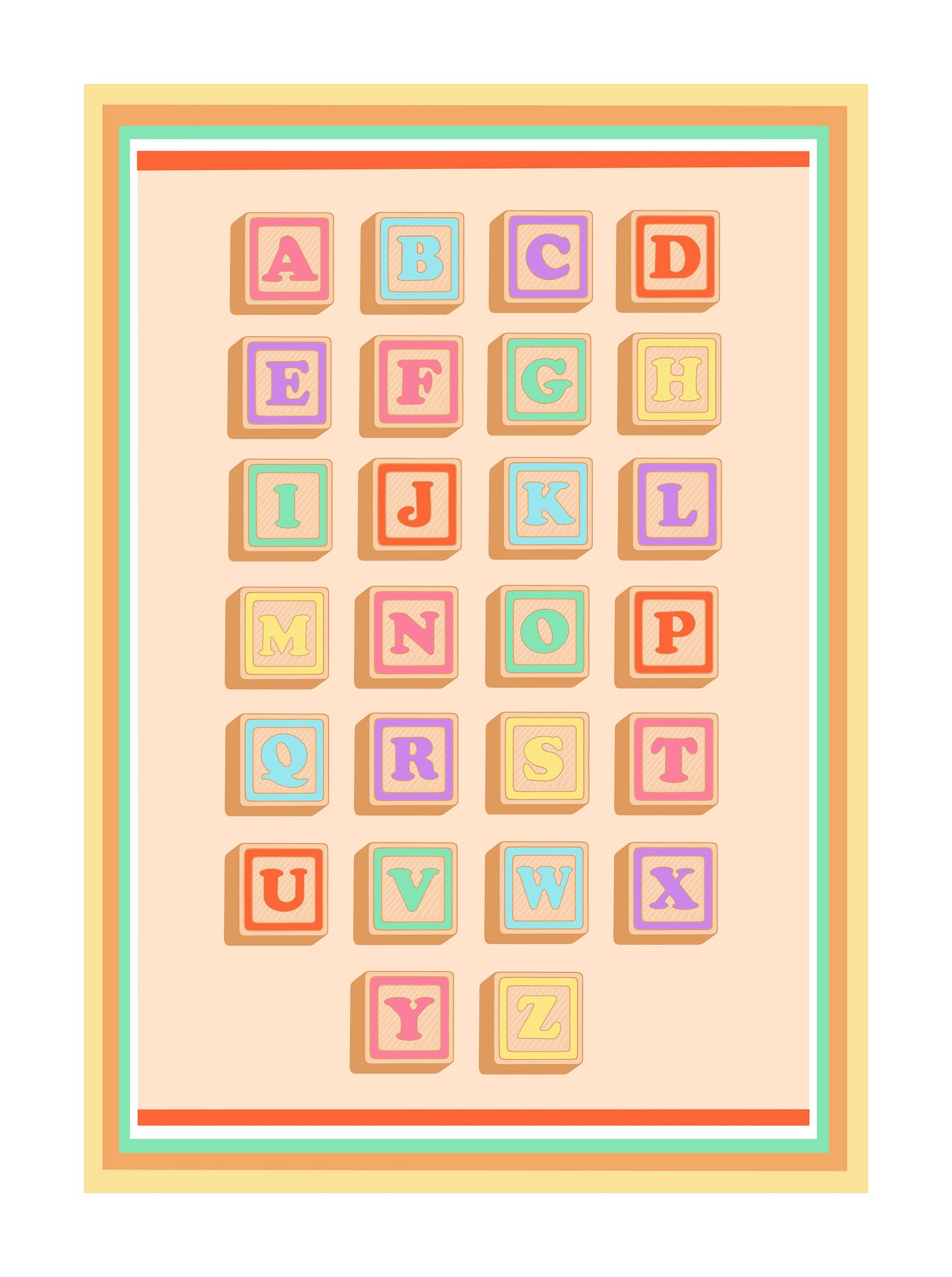 ‘Alphabet  blocks’ print