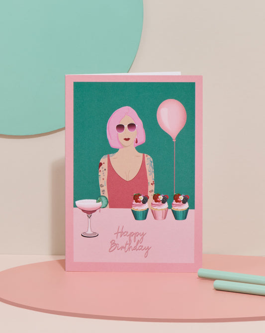 ‘Purple Lil’ birthday card