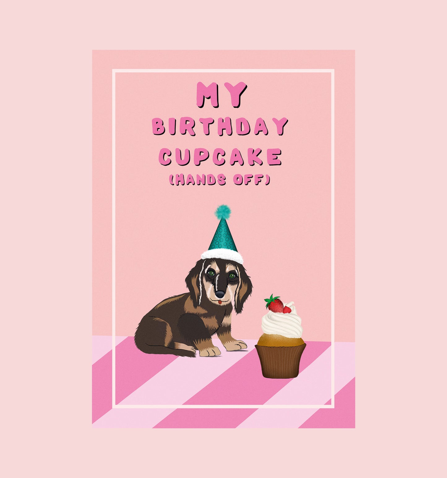 ‘Sausages and cupcakes’ card