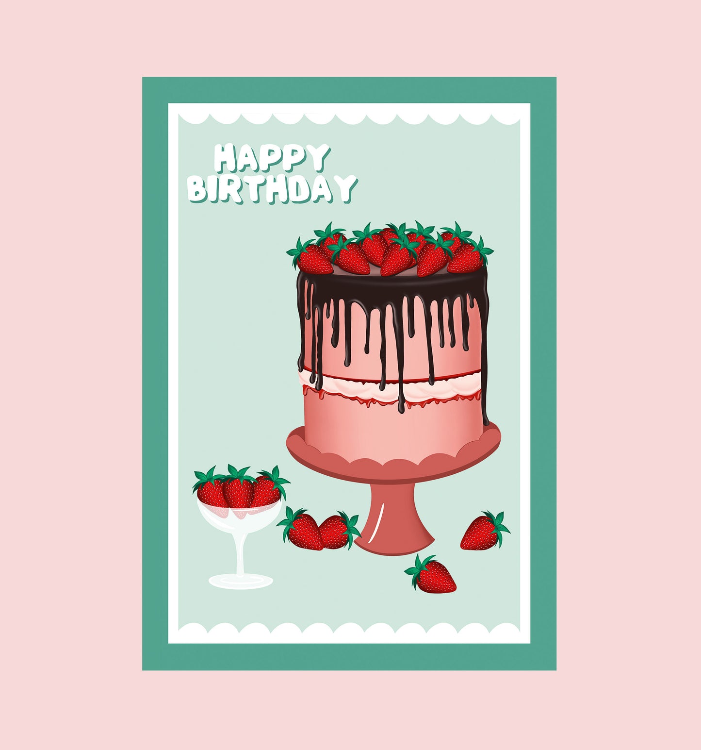 ‘Strawberries and cake’ card