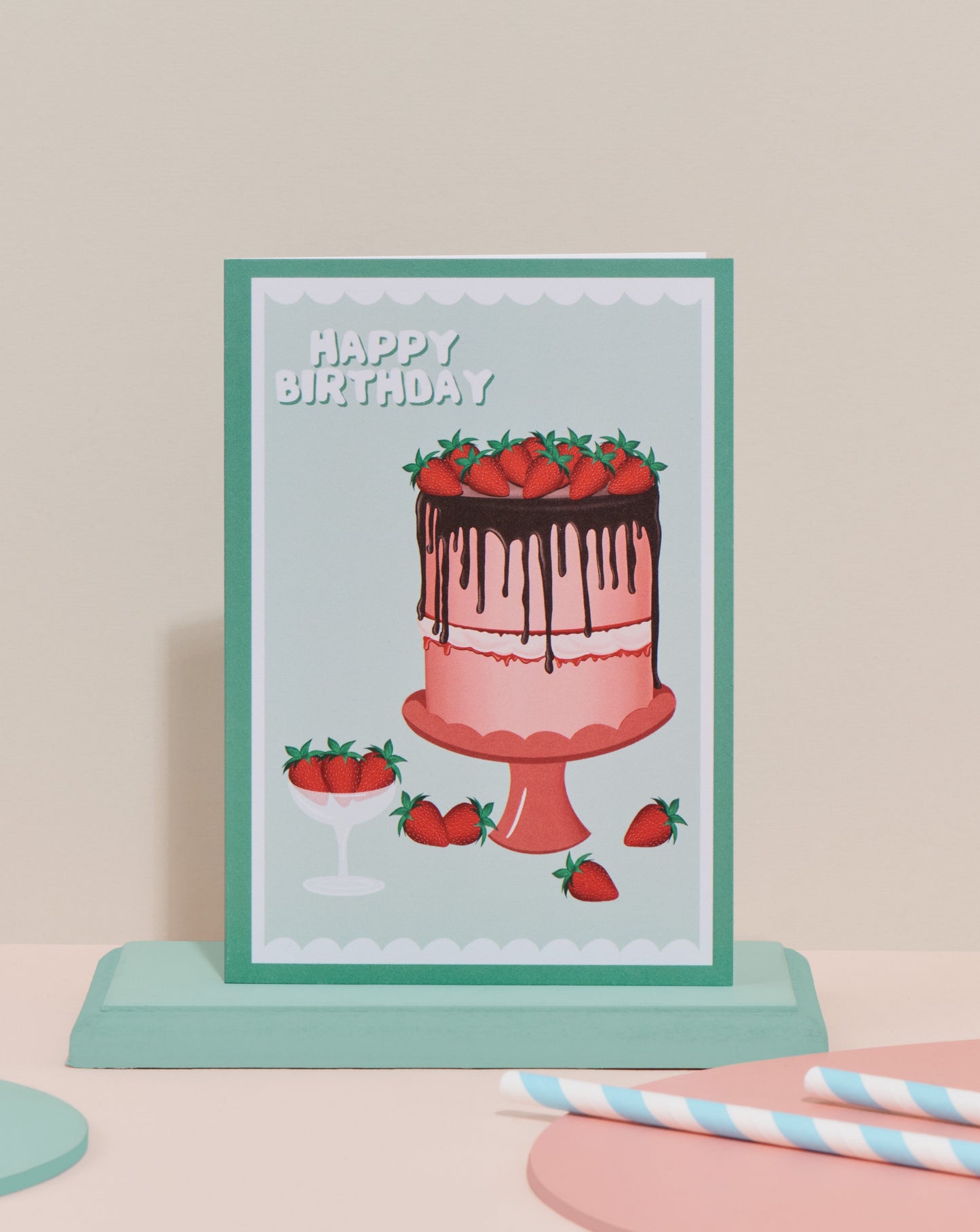 ‘Strawberries and cake’ card